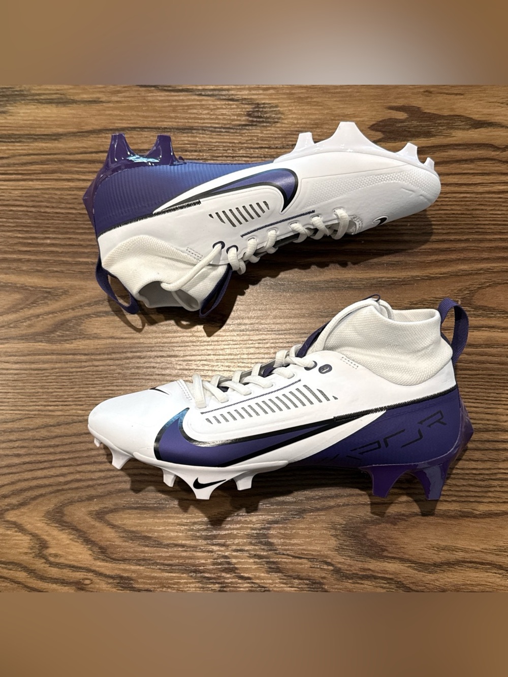 Mens Size 6 Nike Vapor Edge Pro 360 2 TB White/Purple Football Cleats FQ4044-103